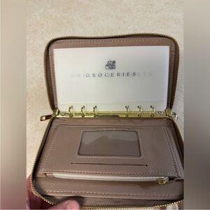 Cafe BrownPebbled Leather Cash Envelope Wallet